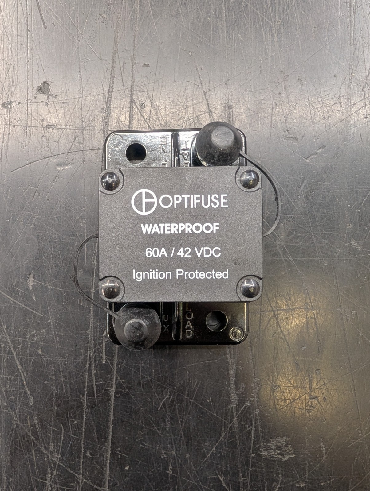 Optifuse 153060 60A 42VDC Push Reset Pin Circuit Breaker Waterproof – Qty 3