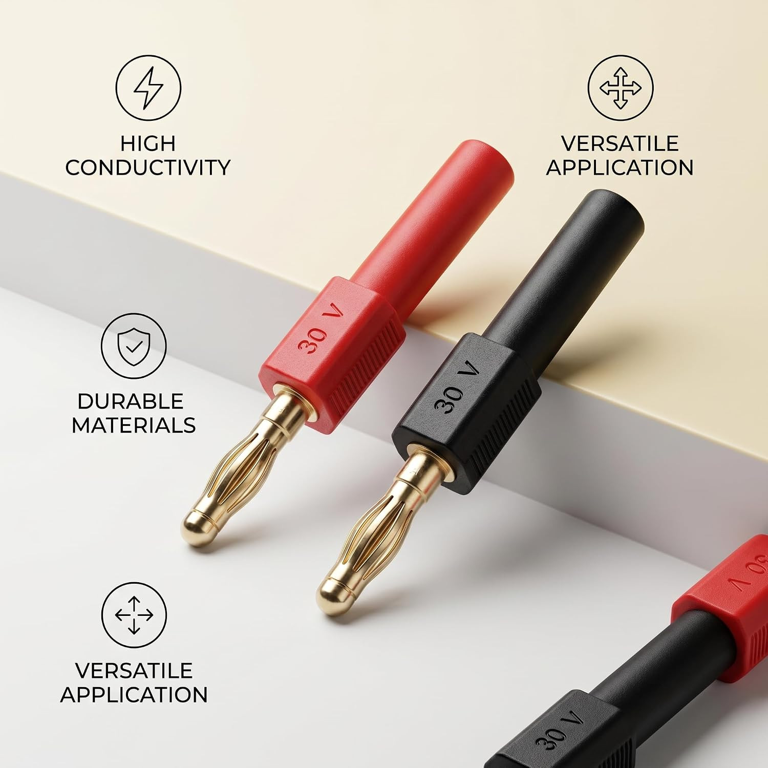 5Set J.20012 Banana Plug Connector 4Mm Male to 2Mm Female Multimeter Banana Plug