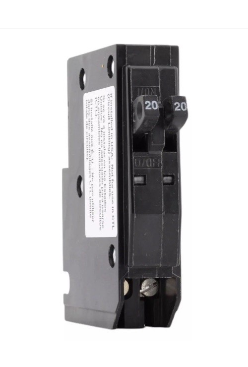 Square D QO2020C 2-20 Amp Single-Pole Tandem Circuit Breaker Type QOT