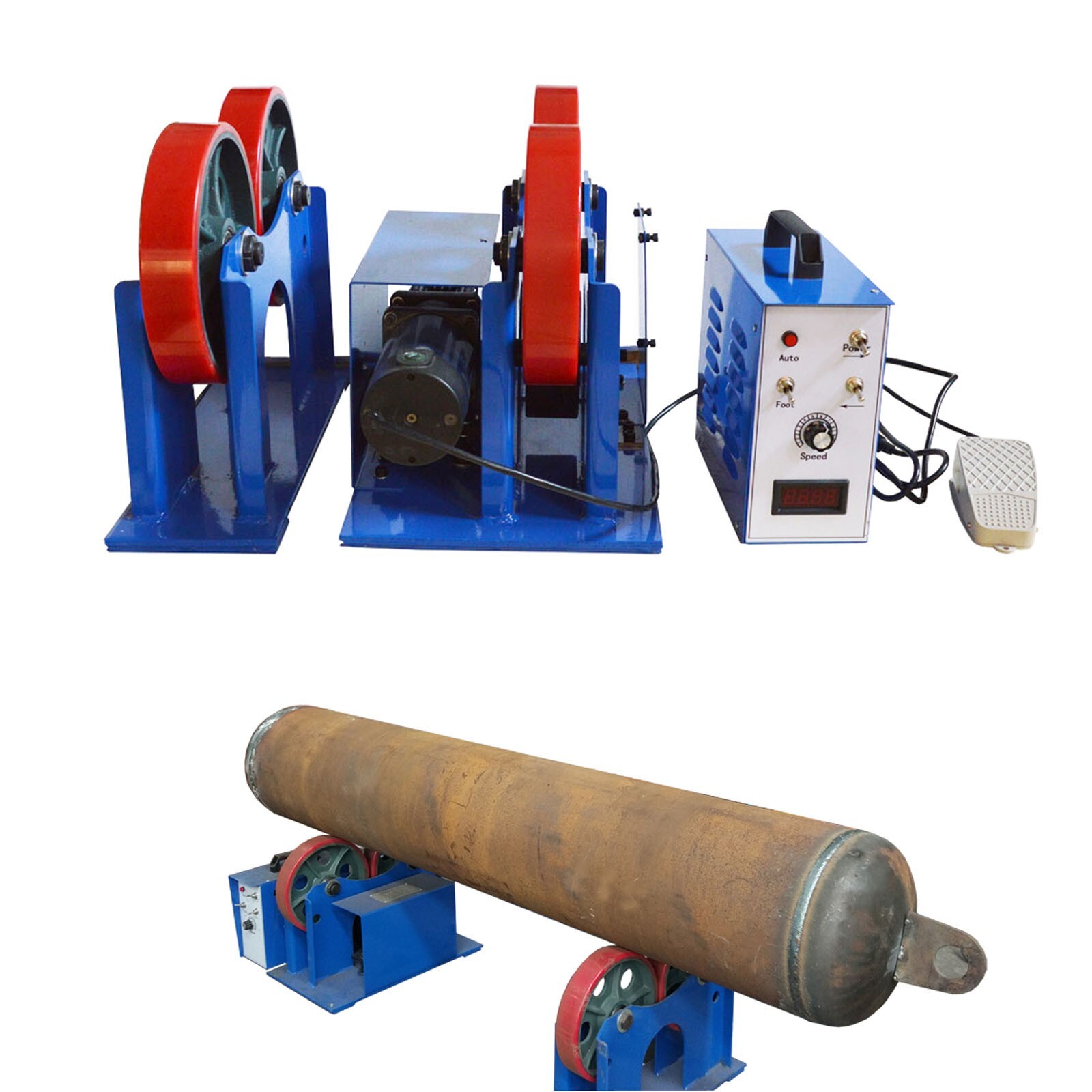 Welding Turning Roll Weld Positioner 2200LB Digital Display Welding Roller Rack