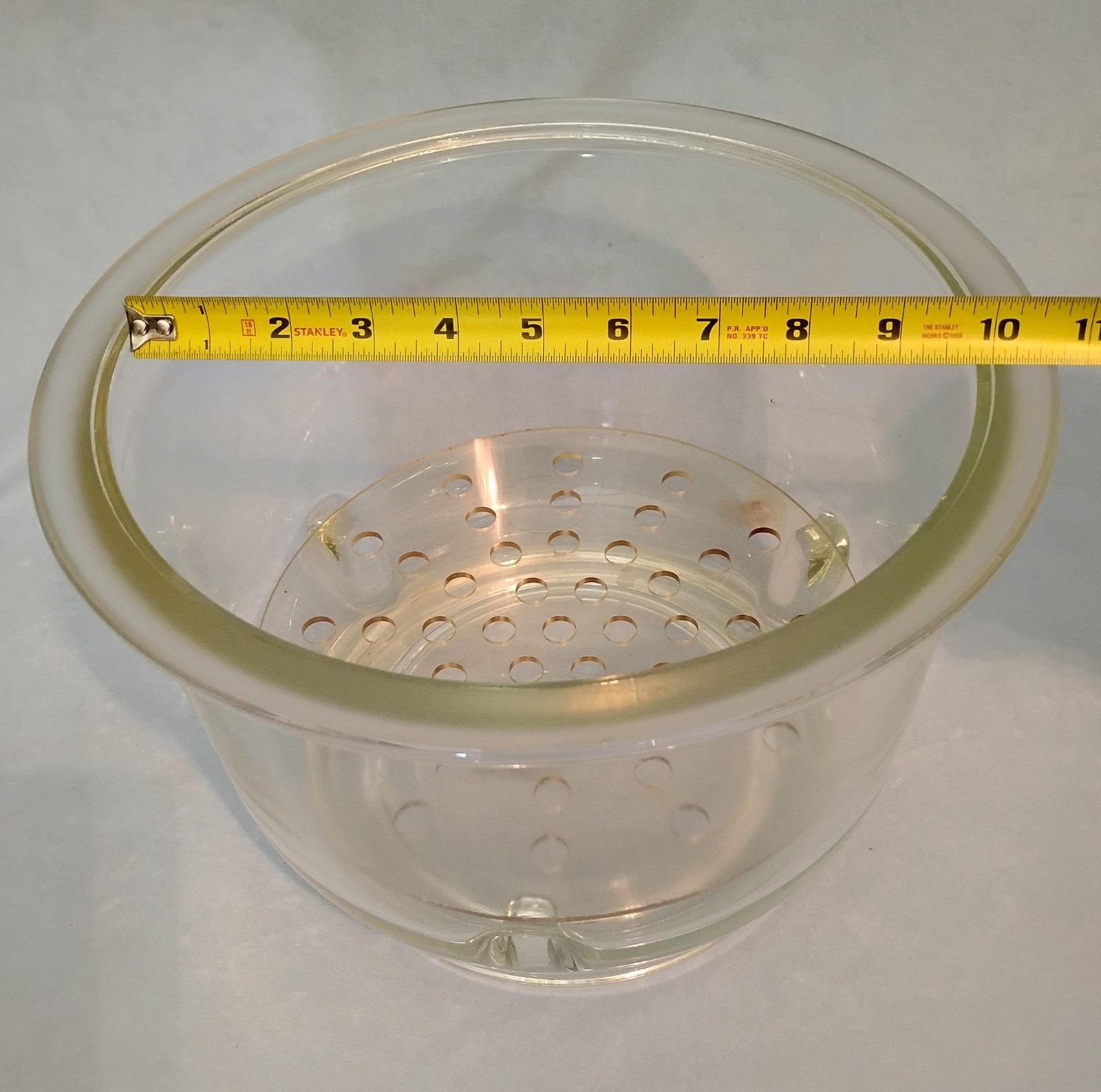 Corning PYREX Glass 10.5 L Large Vacuum Desiccator 11.5” Outside Diameter