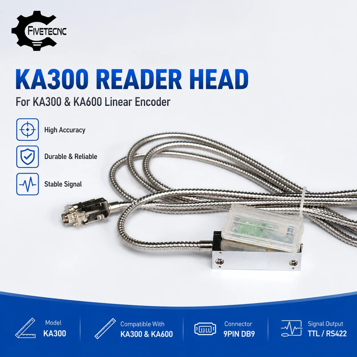 Reader Head Sensor Encoder for KA300 KA600 Linear Scale Series TTL 5V 0.005MM