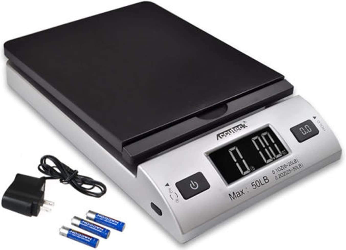 DIGITAL POSTAL SHIPPING SCALE High Accuracy AC Adapter Mail Package Box 50 LBS