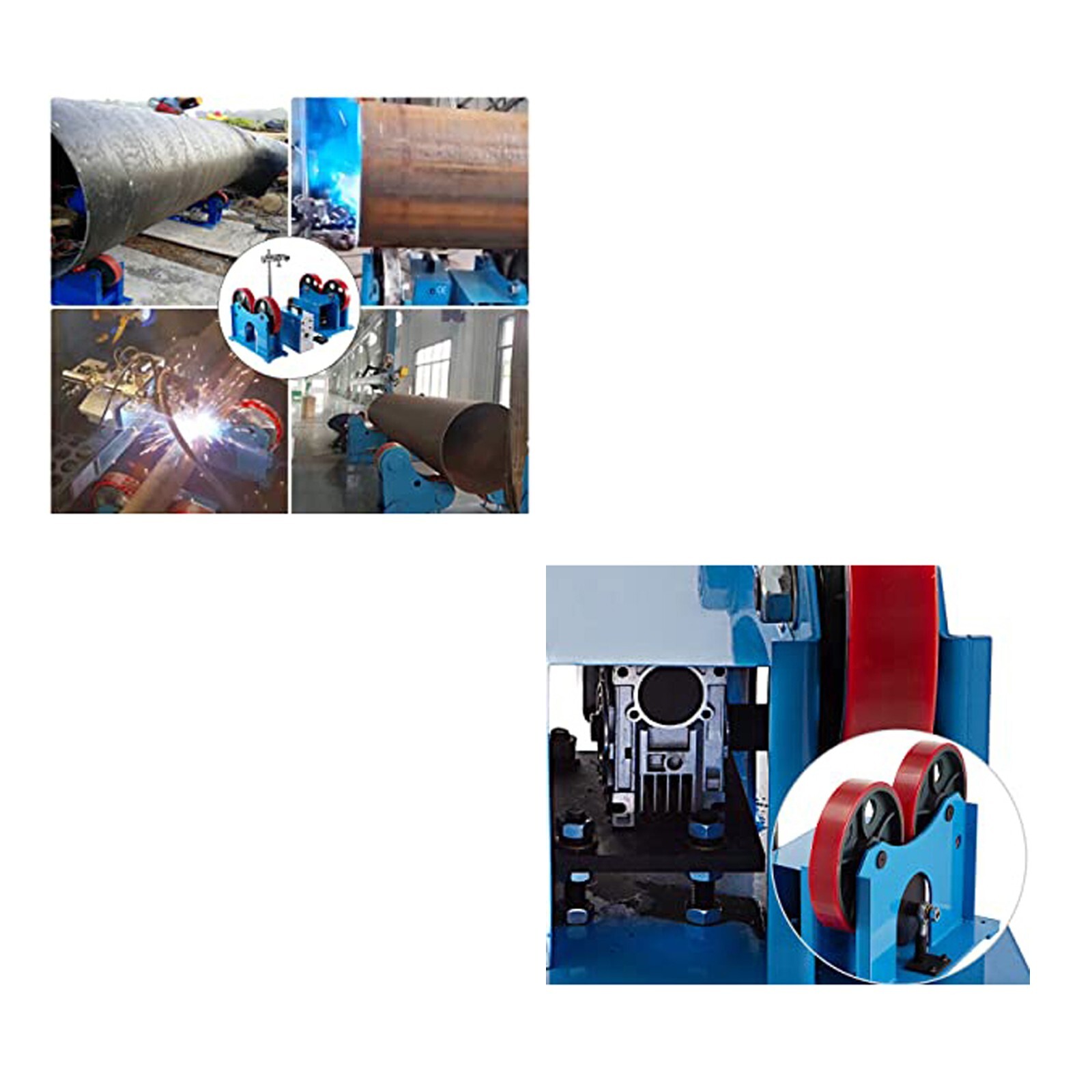 110V Welding Tank Positioner Rotating Welding Turning Roll Welding Rotator 120W