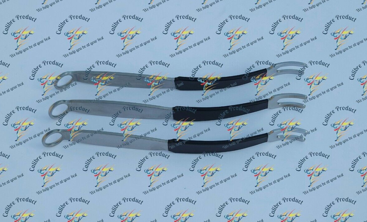 3Pcs PCL Standard Ligament Coated Insulated Retractor Tibia Knee Orthopedic