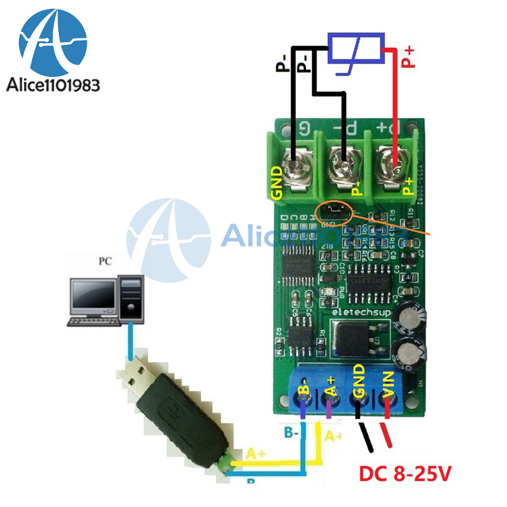 DC 8-25V PT100 RTD Converter RS485 Modbus Rtu Temperature Sensor Module