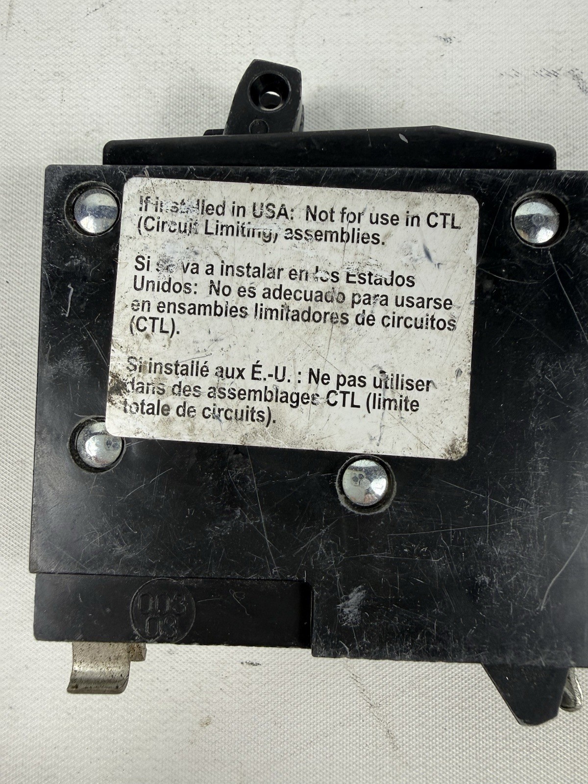 Square D QOT2020NC, TWIN, Tandem, 1 Pole, 20 Amp Circuit Breaker, QO 20A NO HOOK