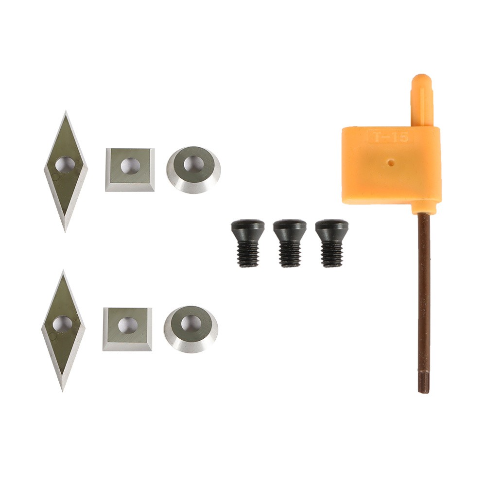 3 Piece Set Carbide Woodturning Tool Mini Size & Handles Fit For Turning Project