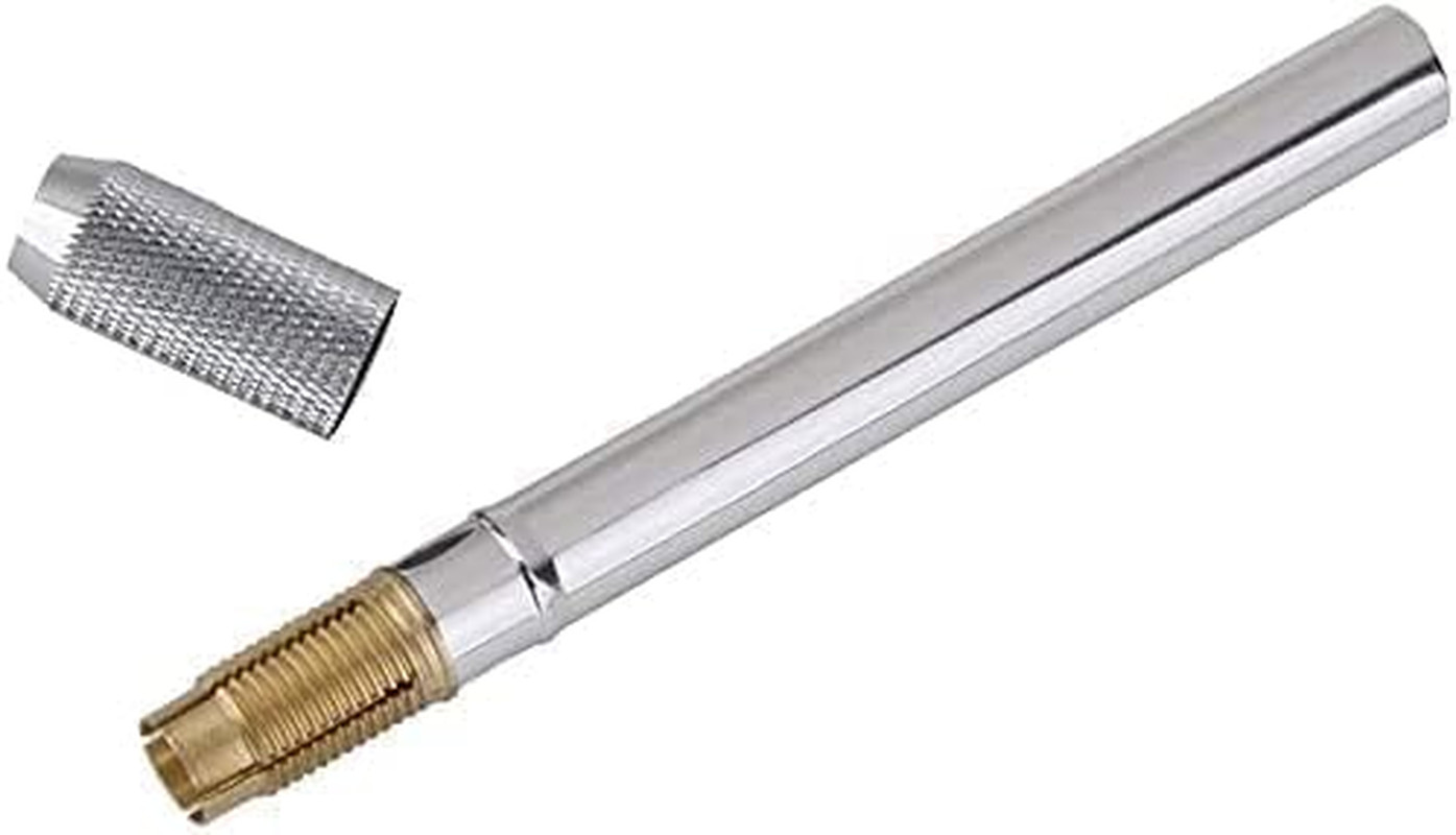 3Pcs Silver Extenders Dual Head Pencil Extender for Artists Adjustable Metal Han