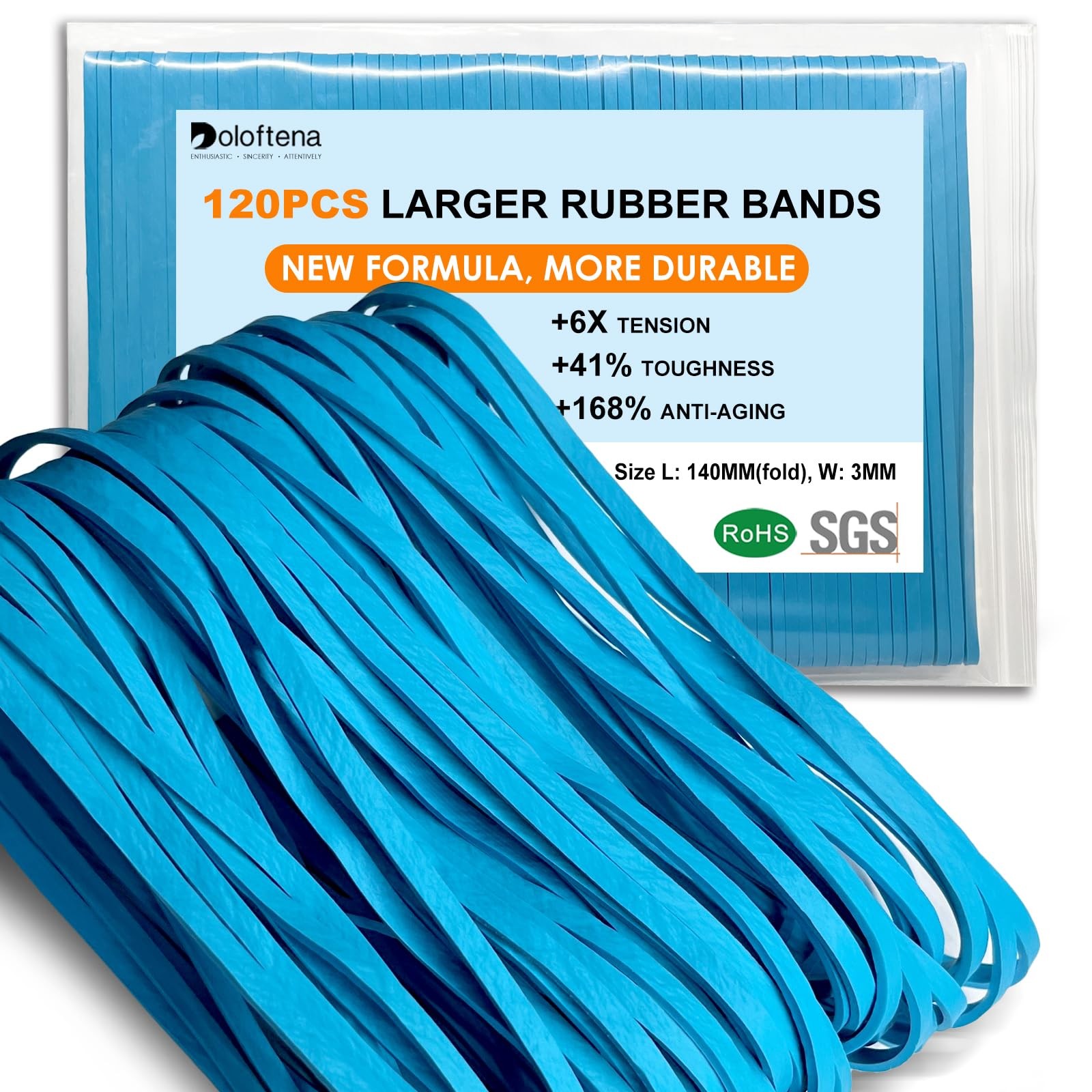 Large Heavy Duty Rubber Bands, 120 Pcs, 5.5 Inch Upgrade Strong Elastic Rubbe…