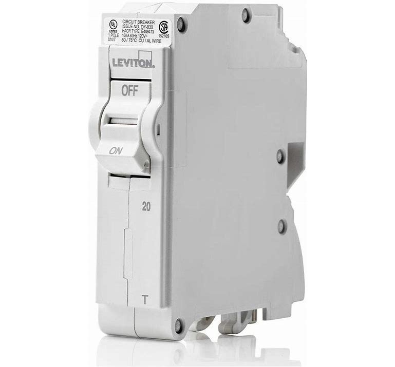 Leviton LB120-T 20A 1-Pole Plug-On Standard Branch Circuit Breaker Thermal Magne
