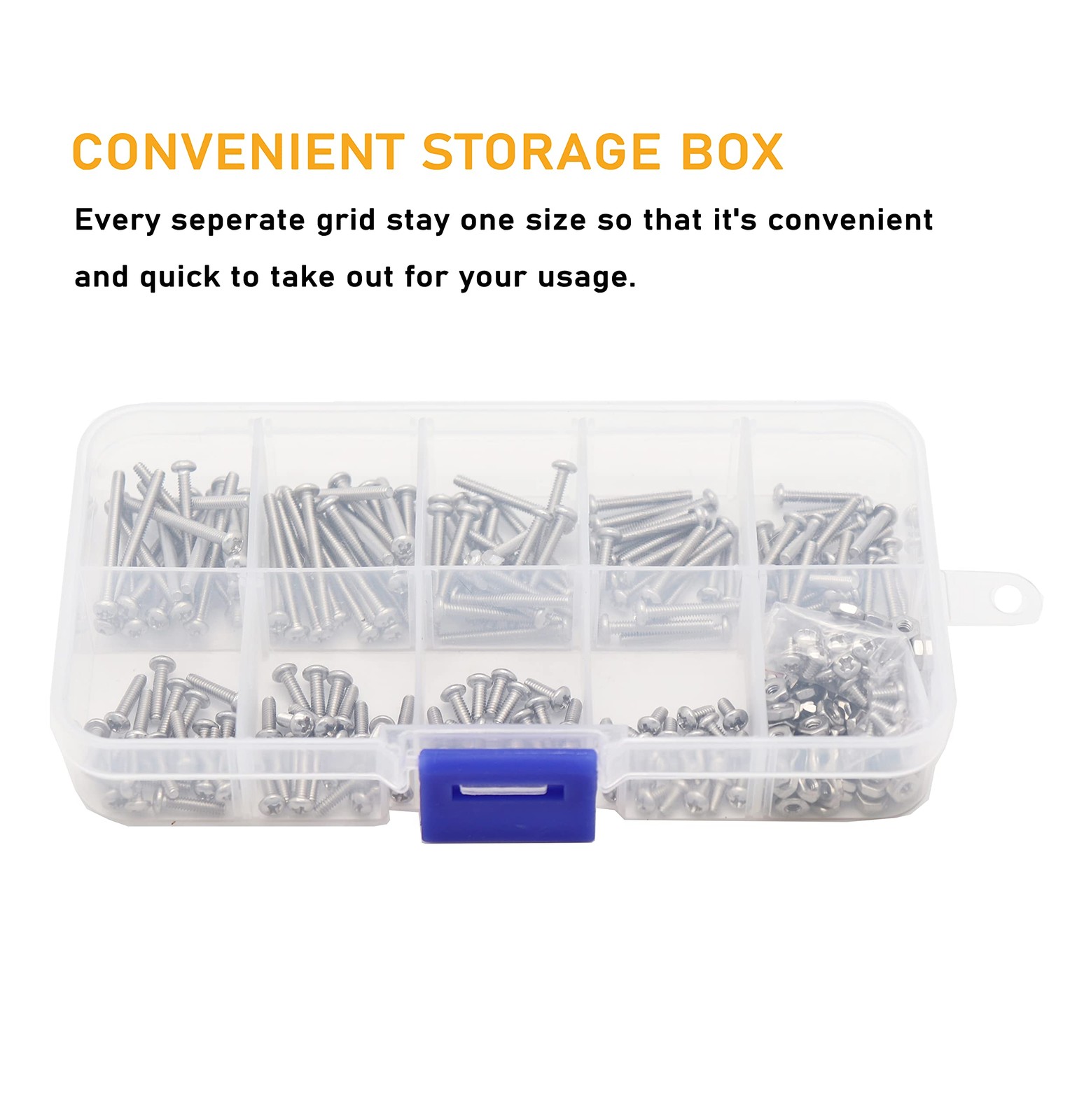binifiMux 300pcs 2-56 Pan Phillips Machine Screws Hex Nuts Assortment Kit,5/3…