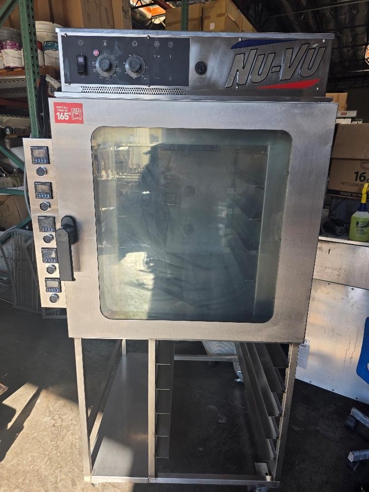 Nu‑Vu RM‑5T Single-Deck Countertop Convection Oven Stainless Steel Mobile Stand