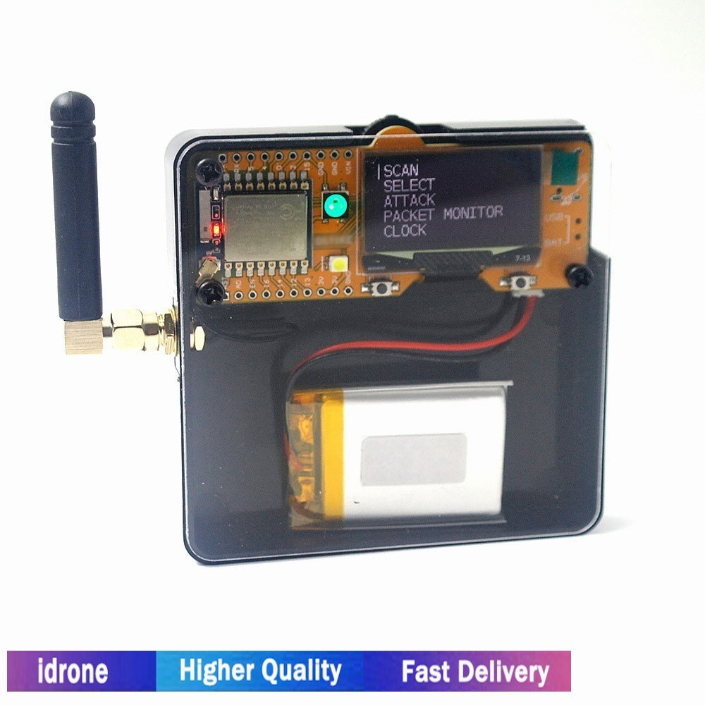 DSTIKE Deauther MiNi V3 KIT ESP8266 Type-C + 3dBi Antenna & 3D-printed Case #US