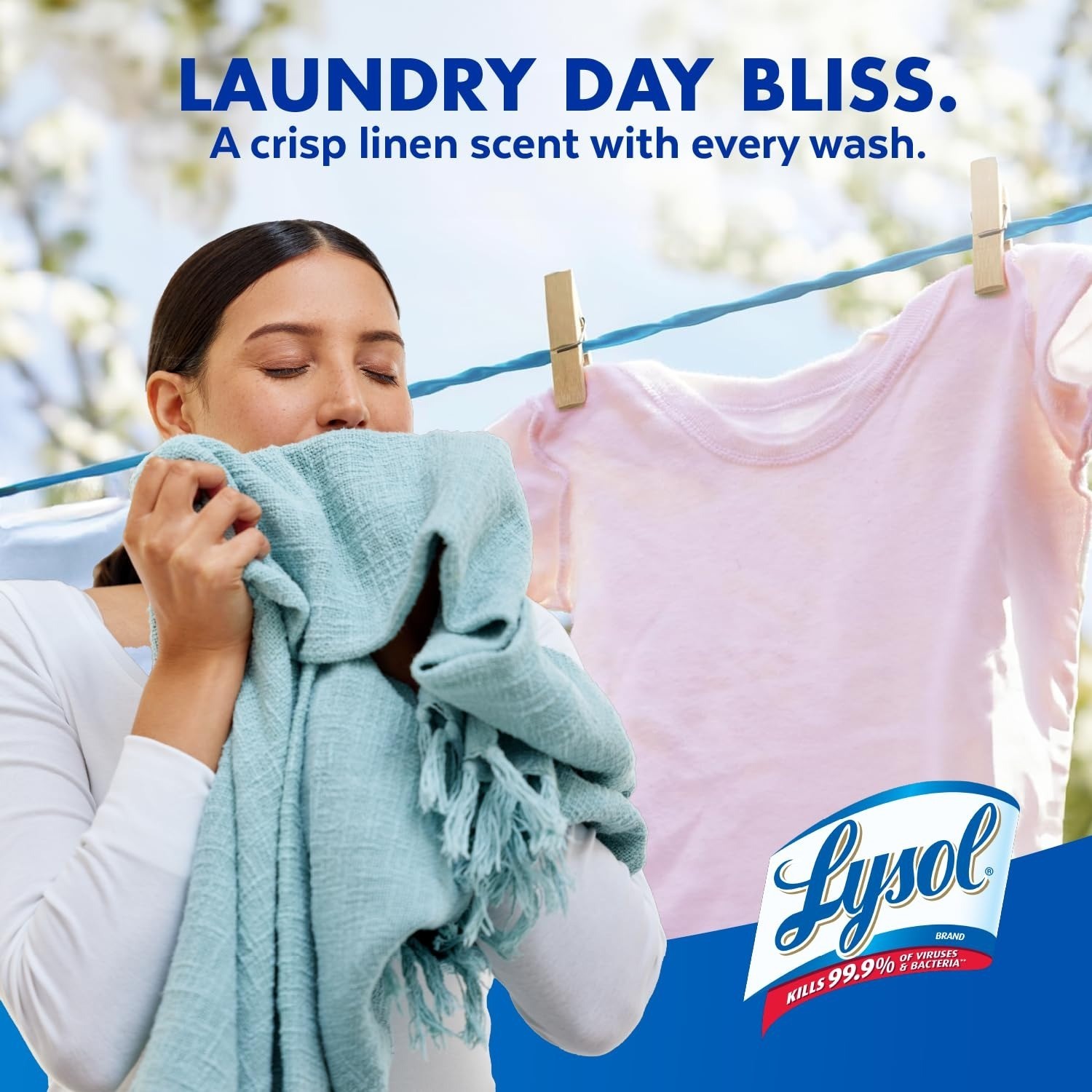 Lysol Laundry Sanitizer Additive Odor Eliminator Crisp Linen 90 fl oz