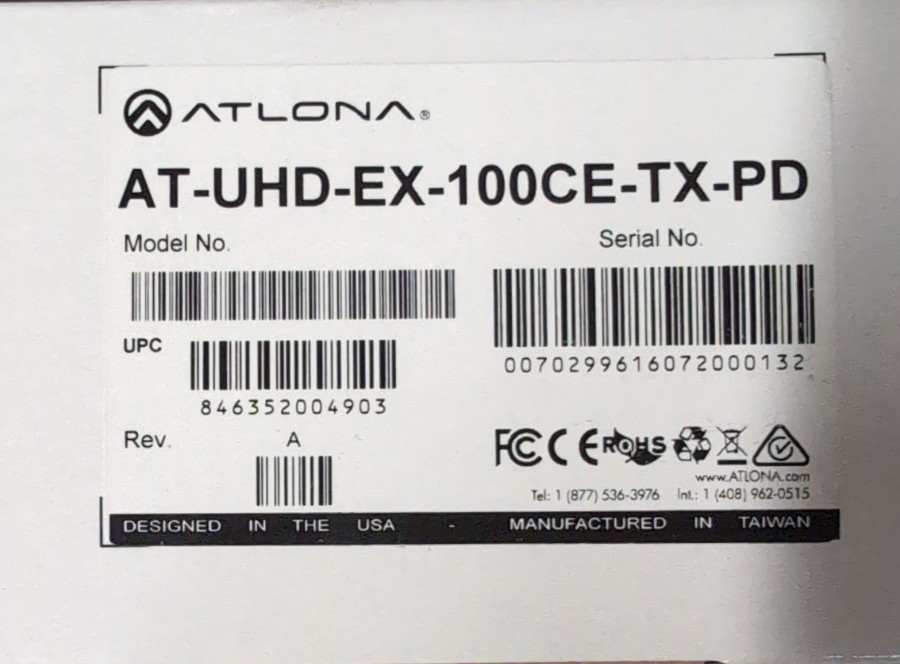 Atlona AT-UHD-EX-100CE-TX-PD