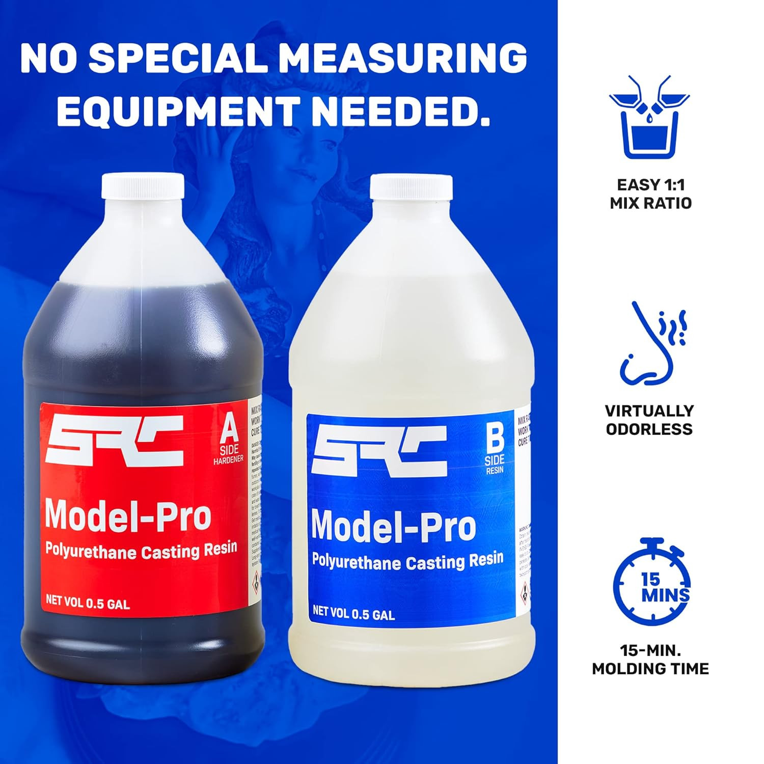 SRC Model-Pro off White 1 Gallon, Polyurethane Casting Resin | Impact Resistance