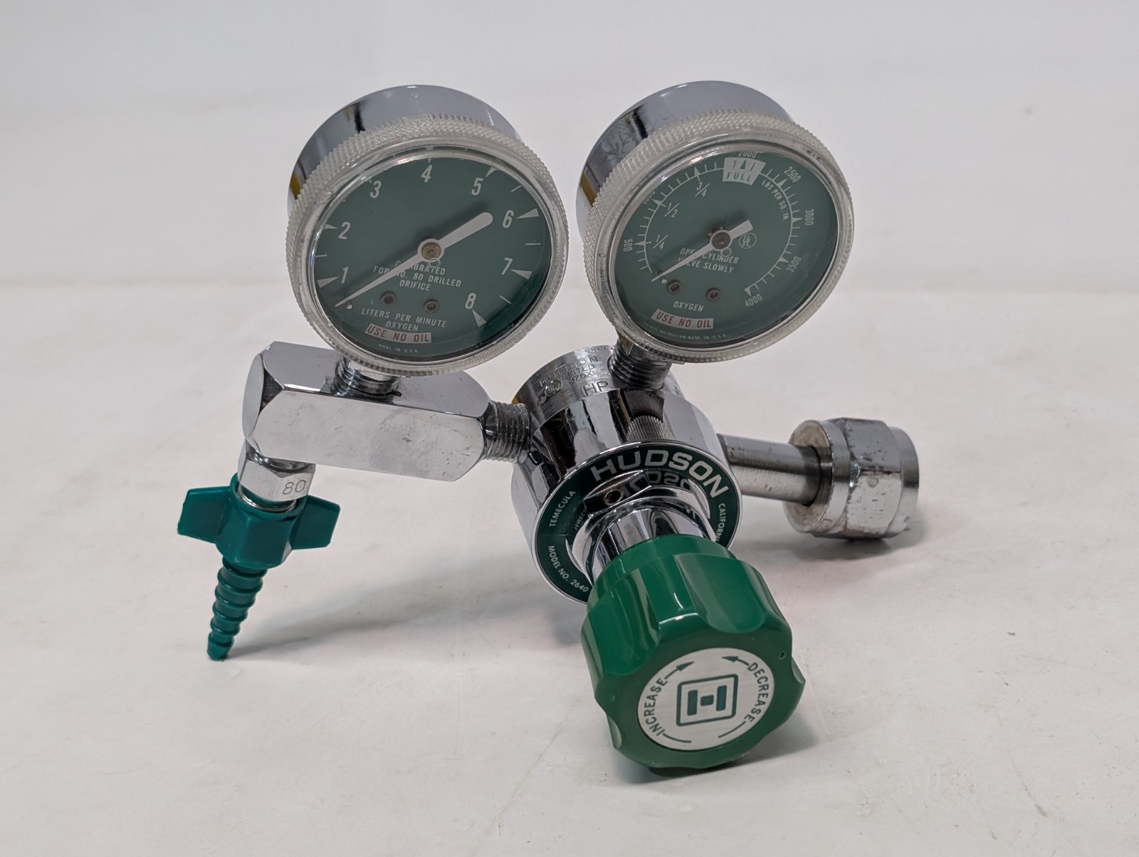 Hudson Model 2640 Medical Oxygen Pressure Regulator, Individual Item