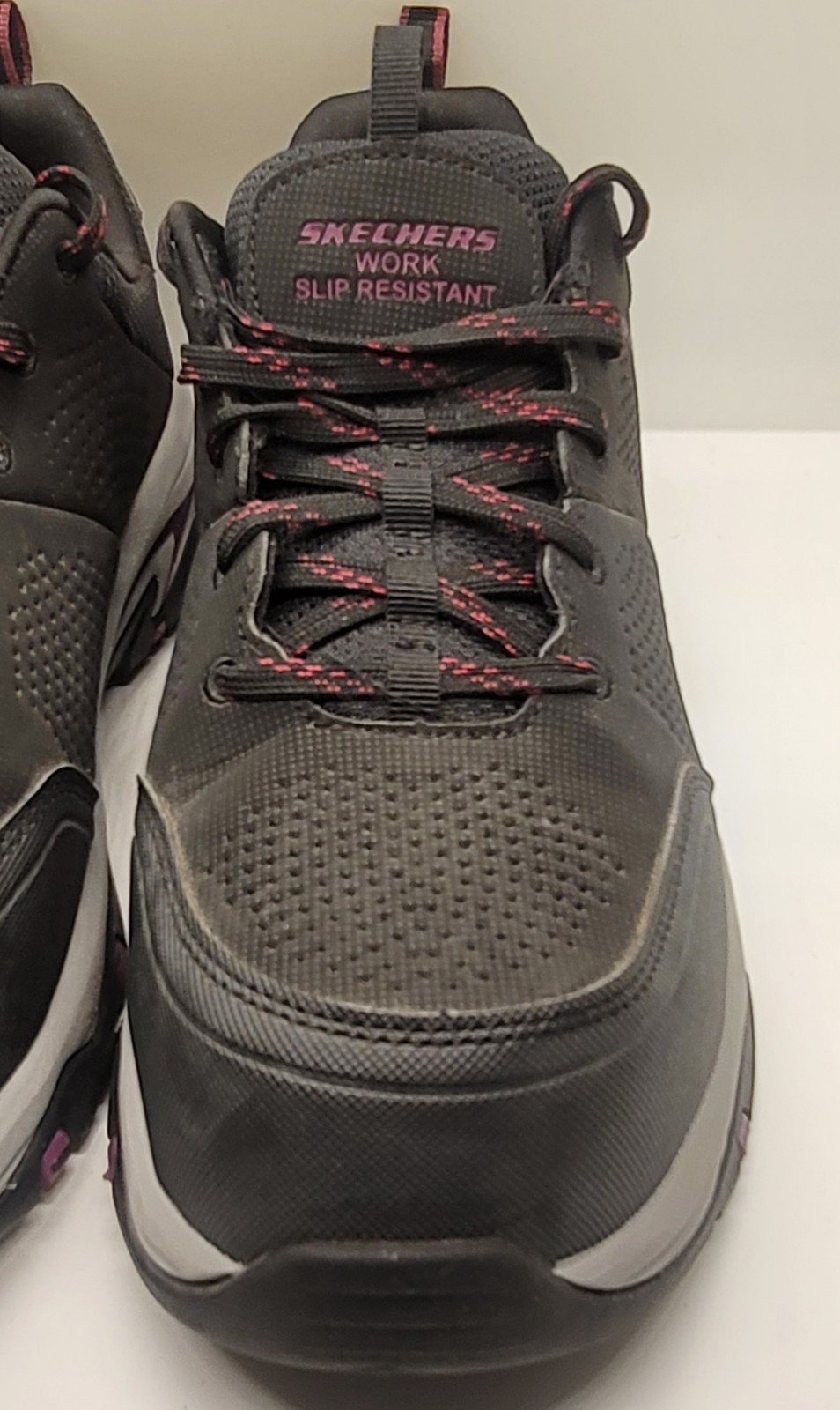 Skechers Work Women’s Size 9 Lace Up Shoes Black Safety Toe Wide Fit