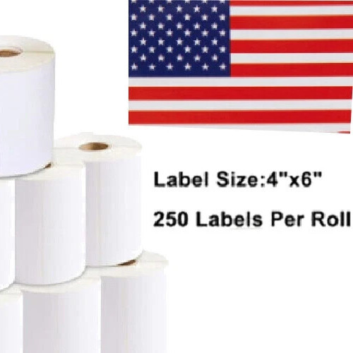 2 Rolls 4×6 Direct Thermal Shipping Labels – 250 per roll – 500 labels