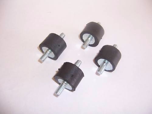 4 Rubber Vibration Isolator Mounts 1/4-20 (1″ x 3/4″) MADE IN THE USA!