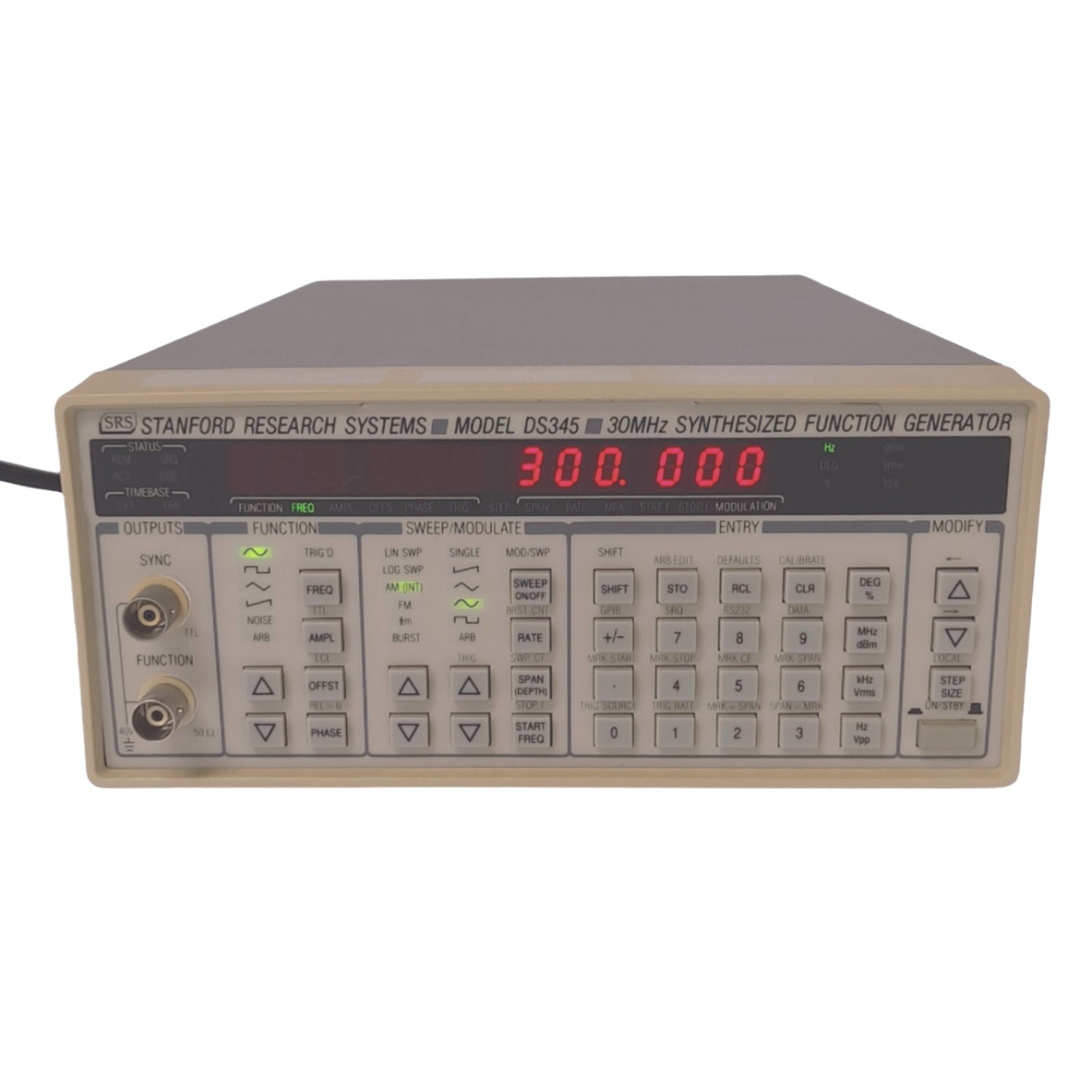 Stanford Research DS345 Synthesized Function Generator, 30MHz, 1µHz Resolution
