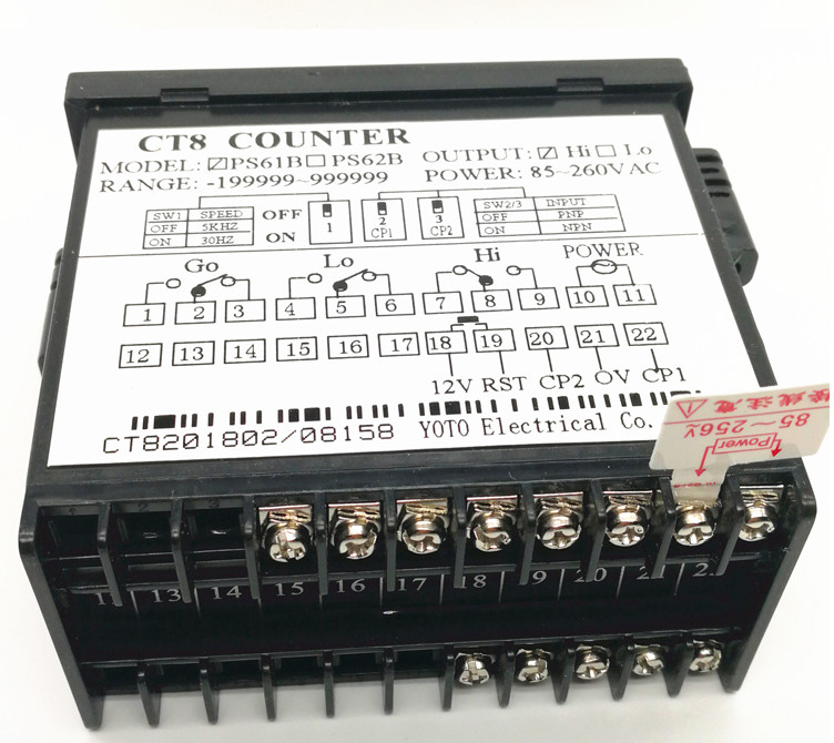 1PCS NEW YOTO CT8-PS61B PS61B CT8 COUNTER IN BOX 85-260VAC BRAND