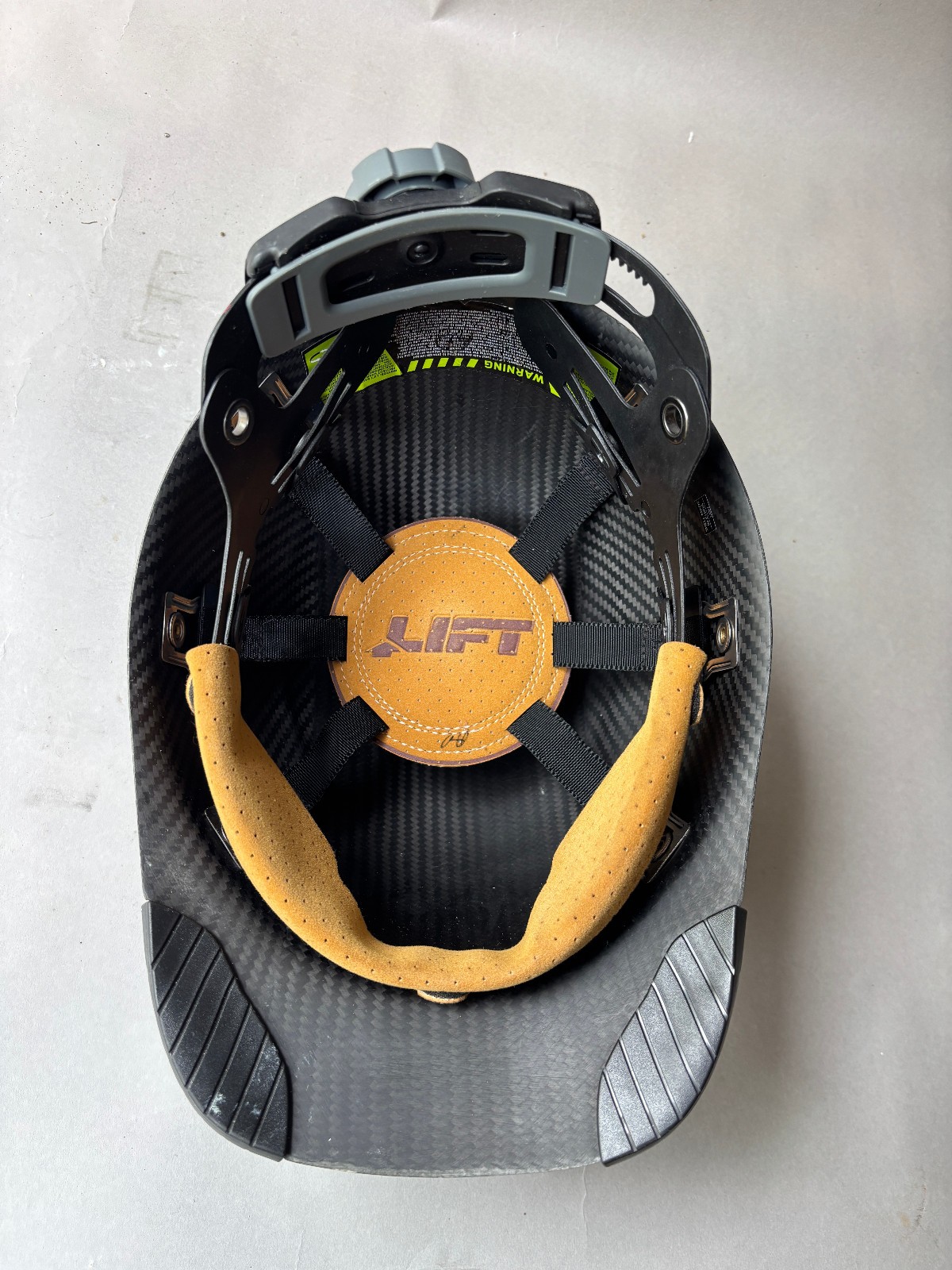 DAX Actual Carbon Fiber Cap Style Lift Safety Hard Hat Satin Black