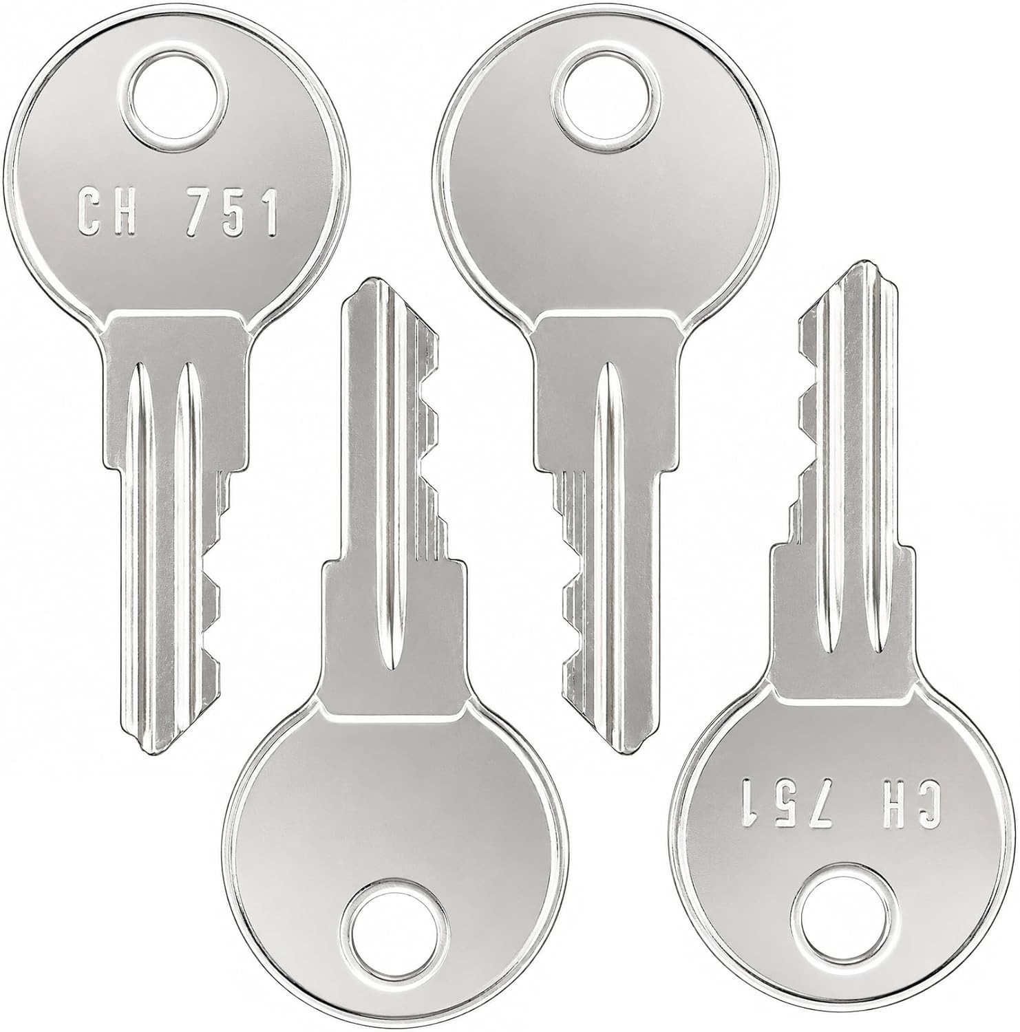 OCS Parts CH751 4-Pack Universal Replacement Keys for RVs, Campers, Tool Boxes