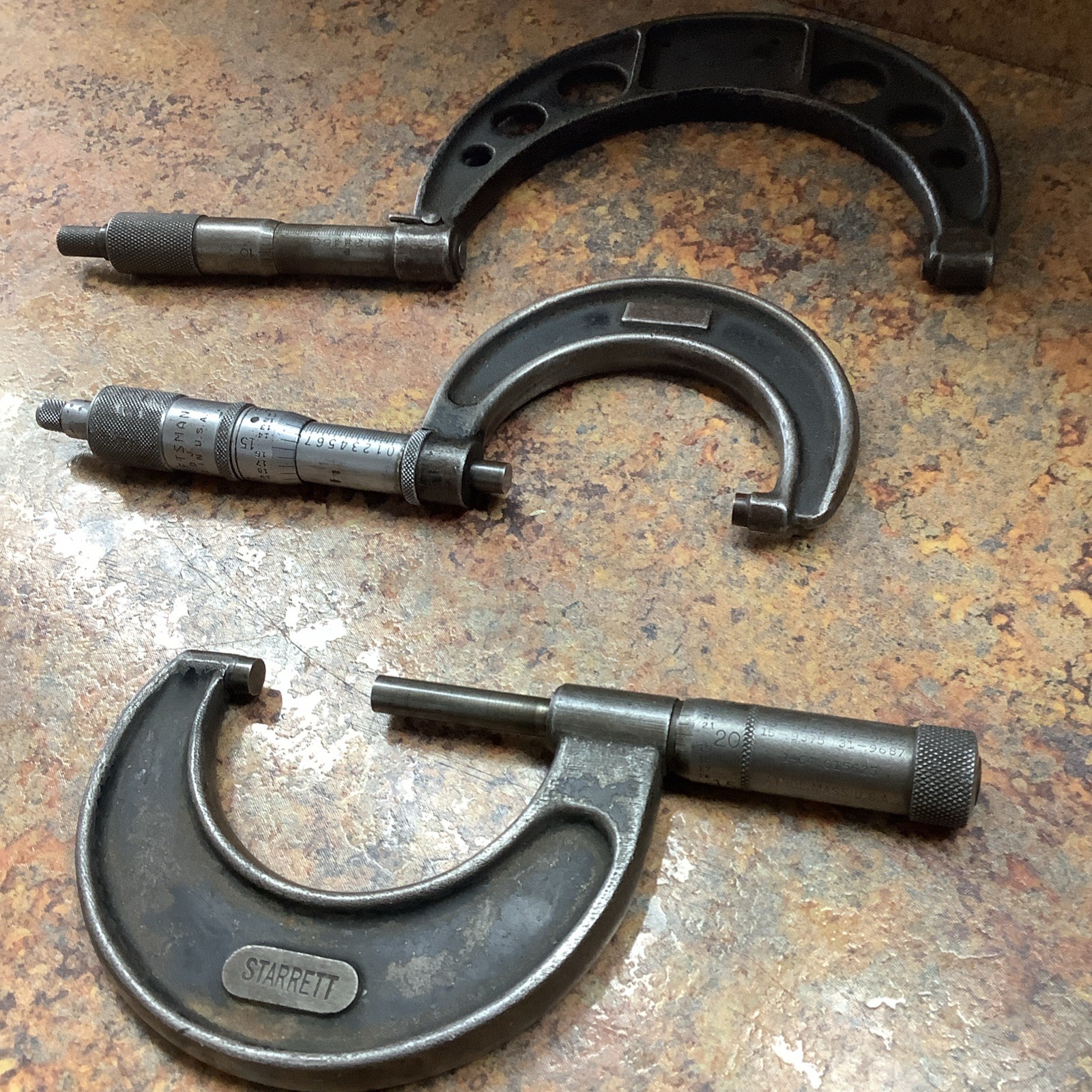 Starrett No.436 2in-3in Outside Micrometer + 2 No Name Brands