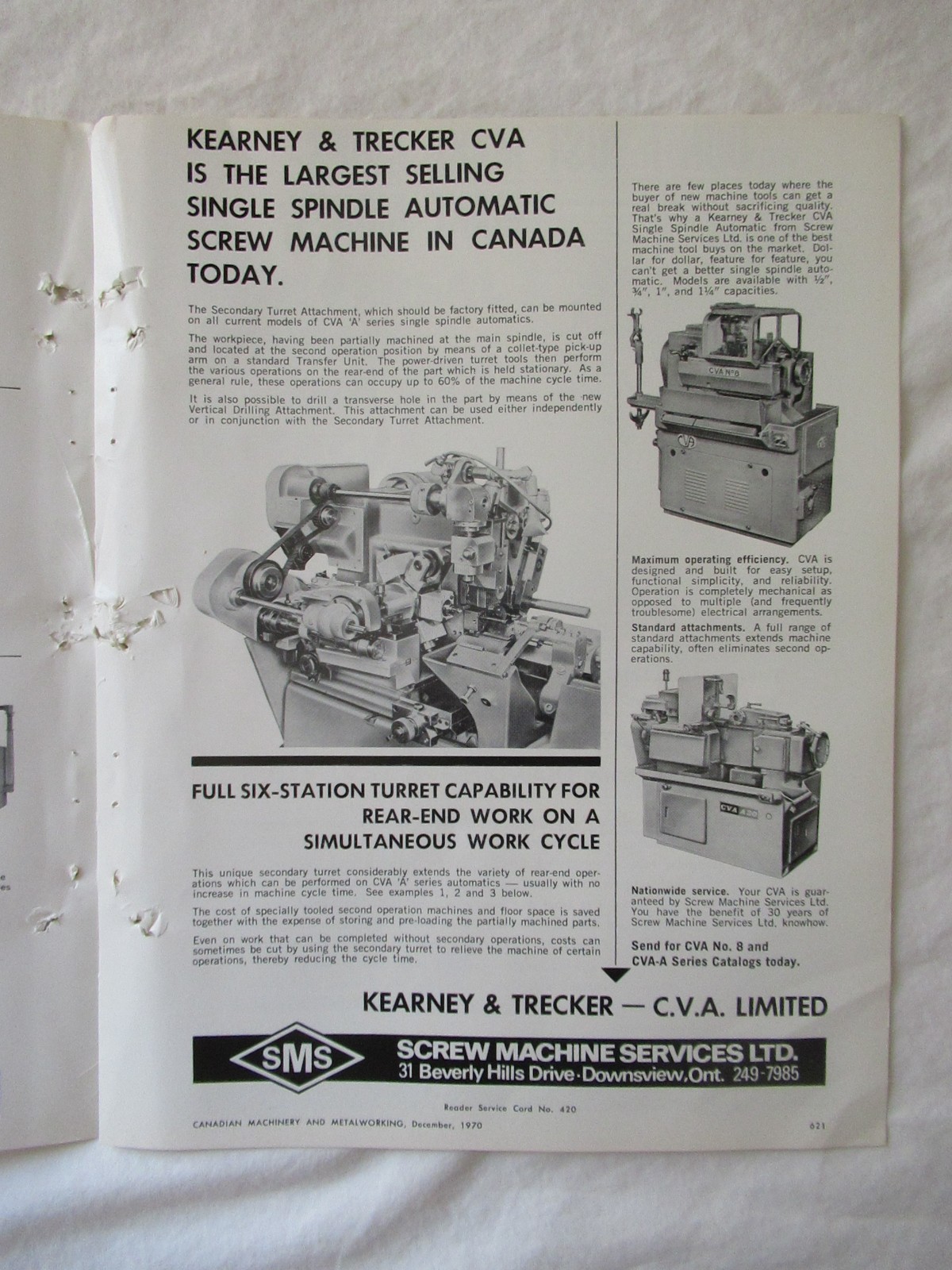 Industrial Machine Tools and Equipment Brochure Lathes Chucks Detroit Tap Tool
