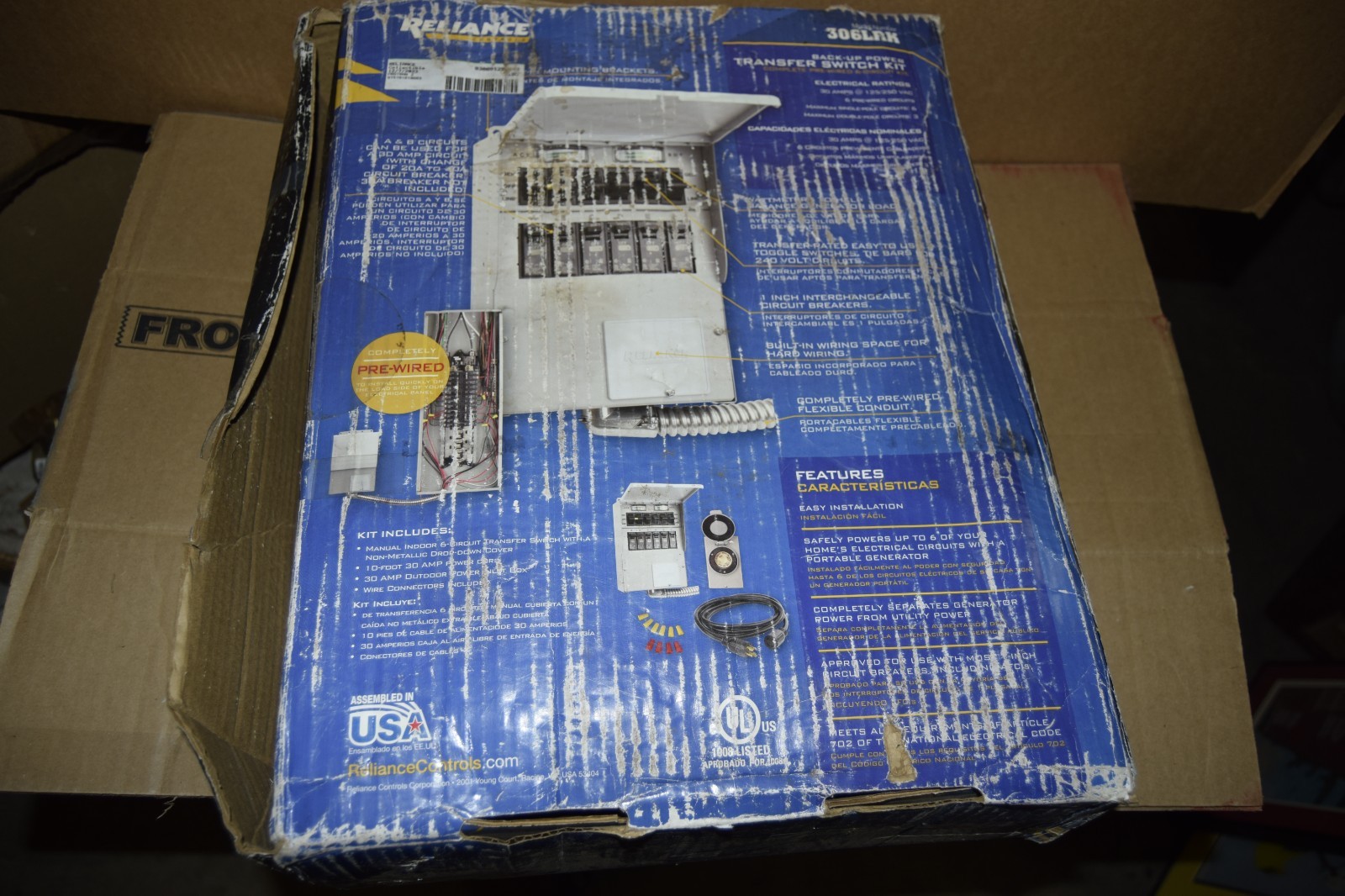 New! Reliance Controls 306LRK 30-Amp 240-Volt Generator Power Transfer Kit *READ
