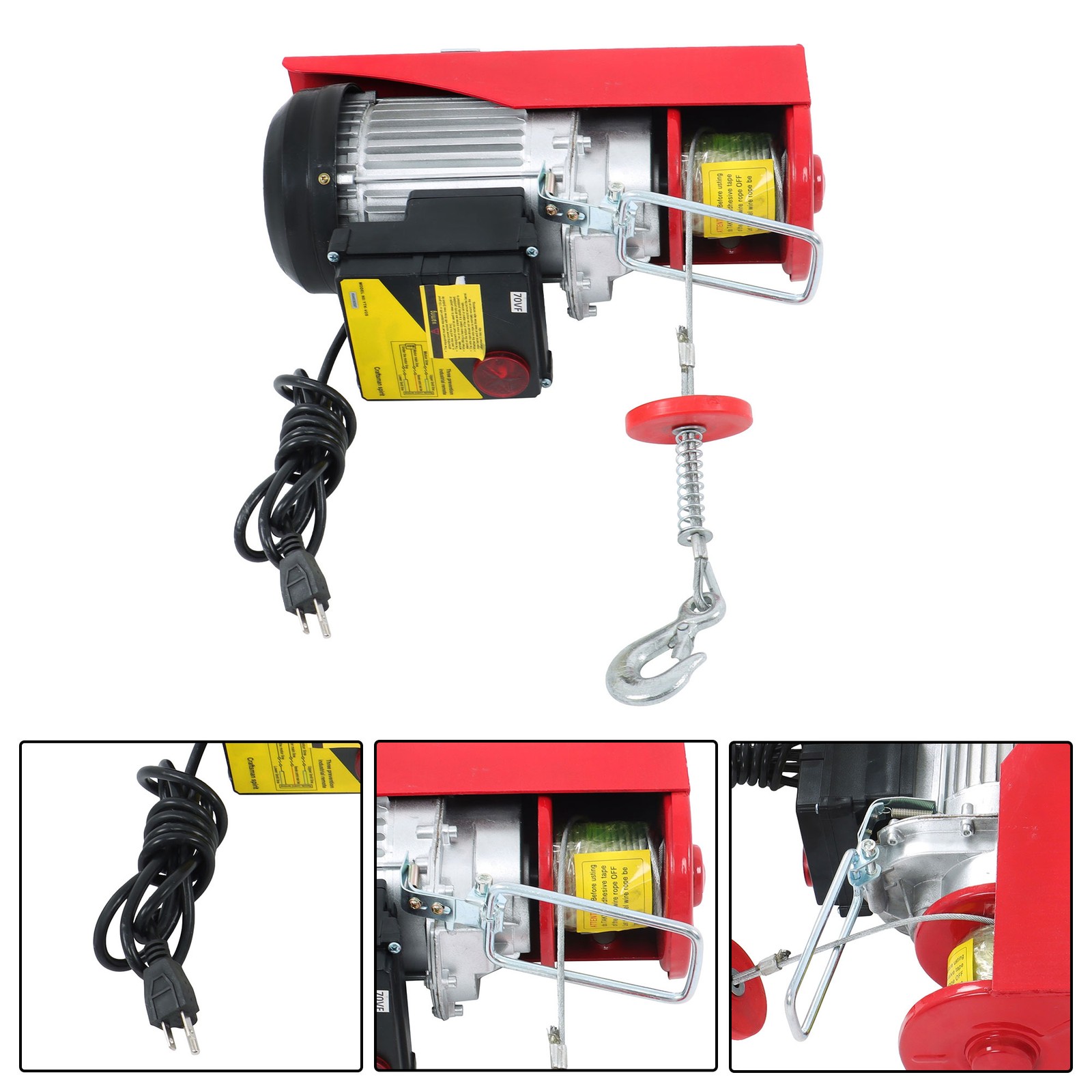 PA600 Mini Electric Hoist 1320lbs & Wireless Remote Control 110V Height 20-40ft