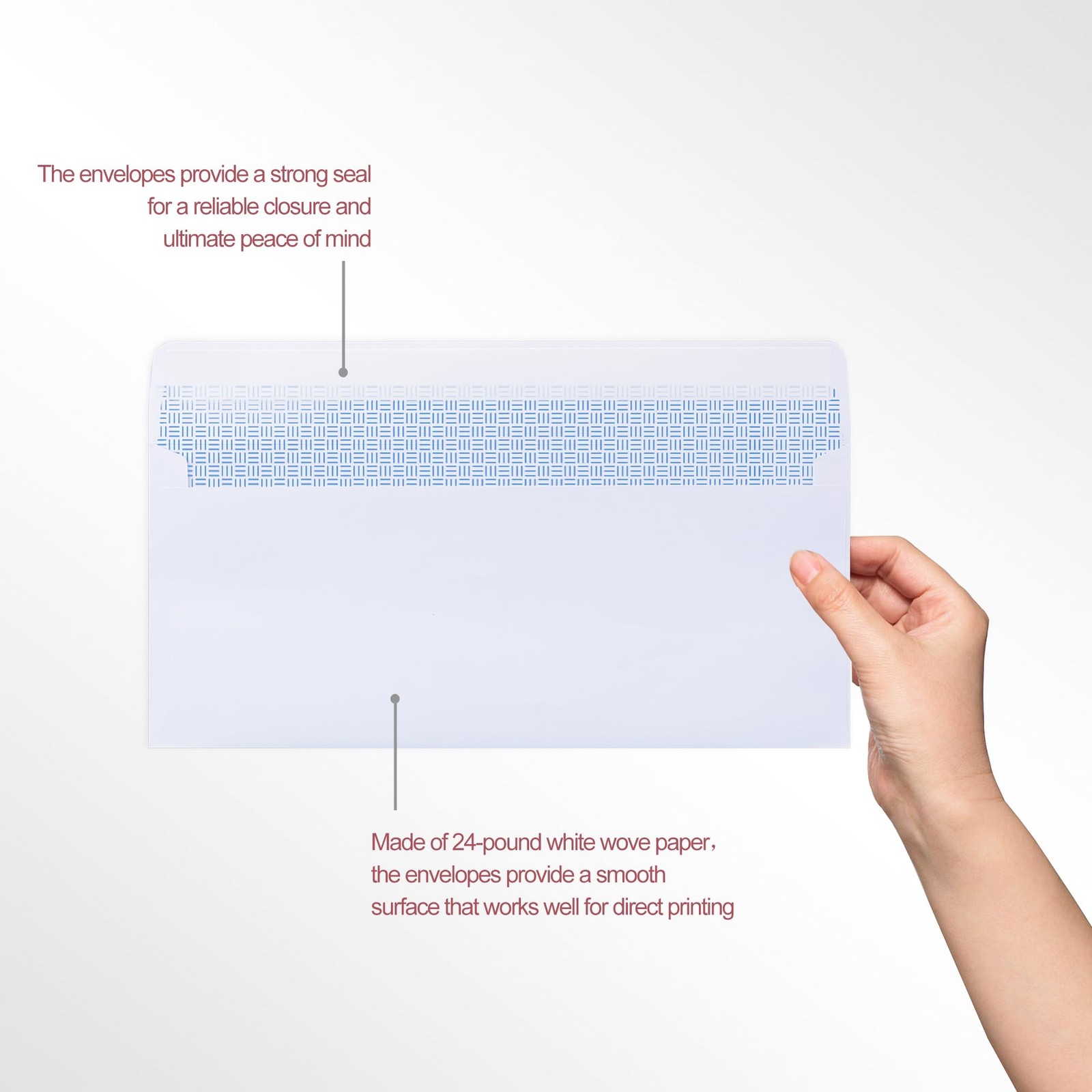 Zzrywuty #10 Letter Size Mailing Envelopes for Business, 4.125 x 9.5 inches