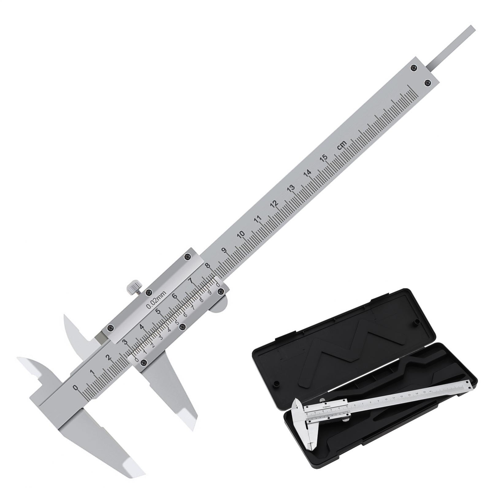 Carbon Steel Vernier Caliper Micrometer Gauge 0-150mm Non Digital Caliper .02mm