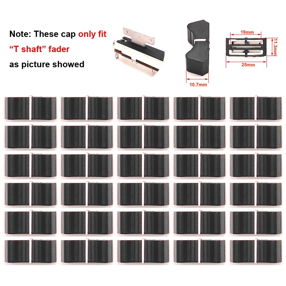 Qty:30pc For (Black) Knob Cap Straight Slide Fader #jg