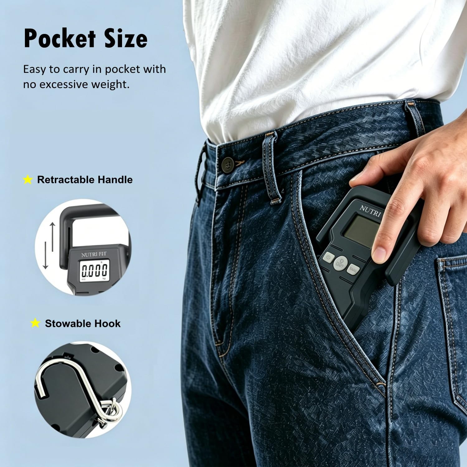 Luggage Weight Scale 110lb Hanging Luggage Scale for Suitcase
