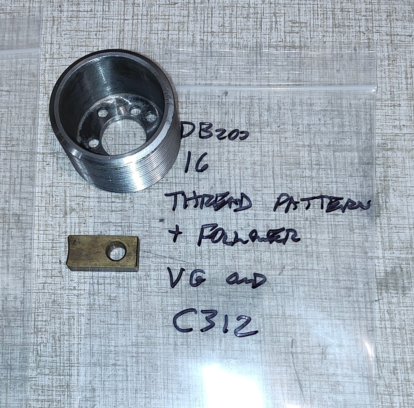 Emco Unimat DB200 Lathe 16 Thread Pattern & Follower Ref No 1271 C31Z