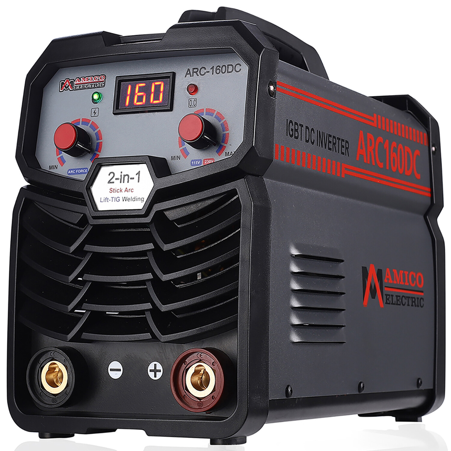 Amico ARC-160DC, 160 Amp Stick Arc Lift-TIG DC Welder, 100-250V & 80% Duty Cycle