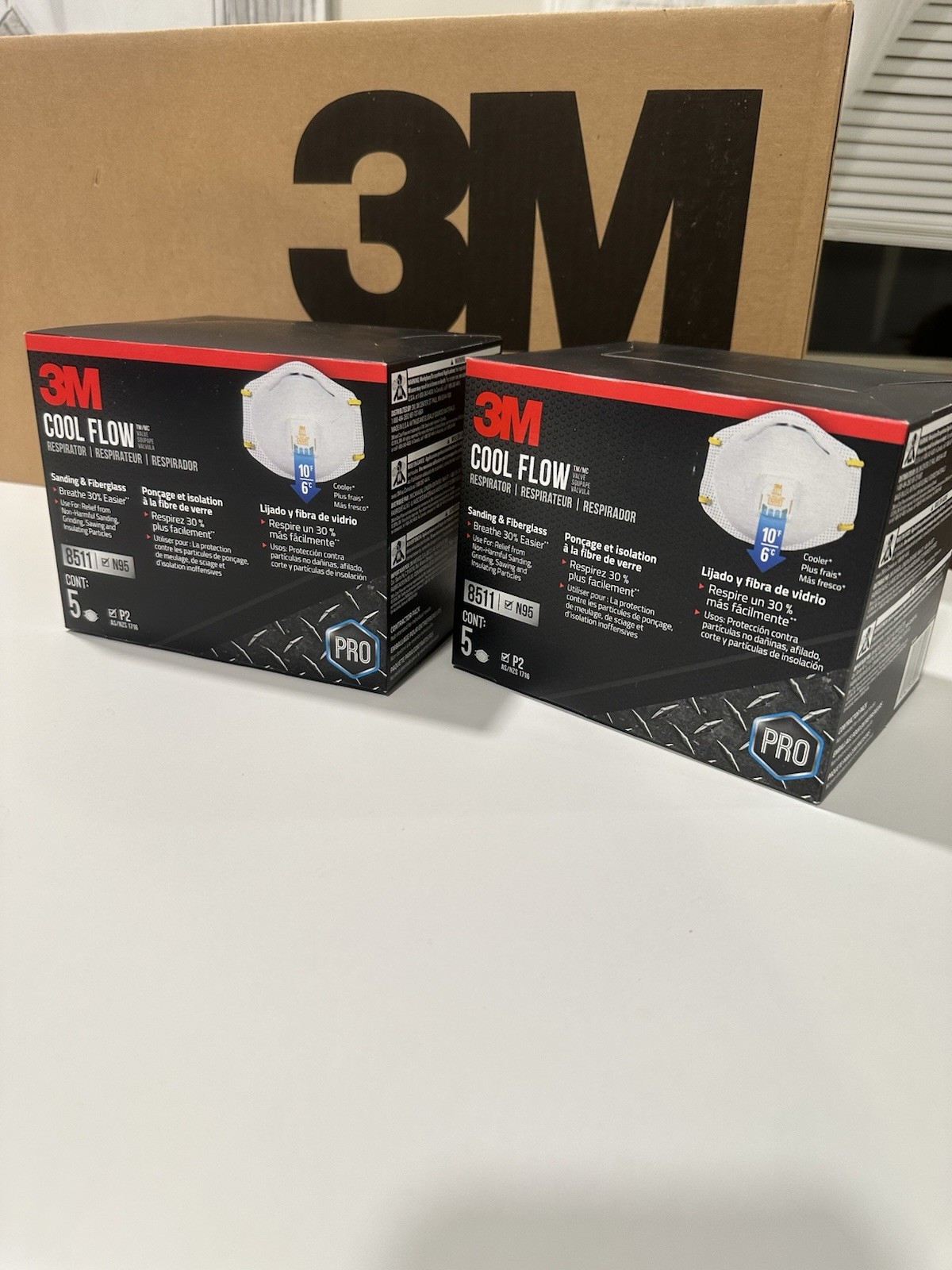 NEW! 3M 8511 N95 Particulate Respirator Face Mask 5-Pack