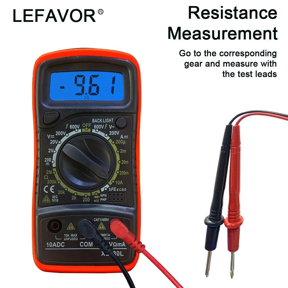 XL830L VC830L Handheld Digital Multimeter LCD Backlight Portable AC/DC Ammeter V