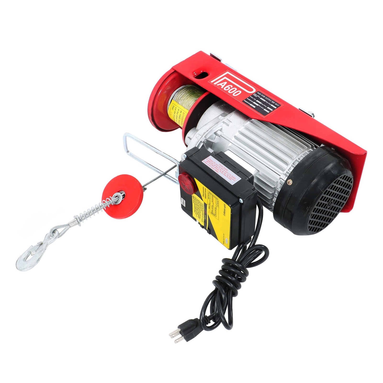 Mini Electric Hoist 1320lbs Crane Winch w/ Wireless Remote Control 1150W 110V