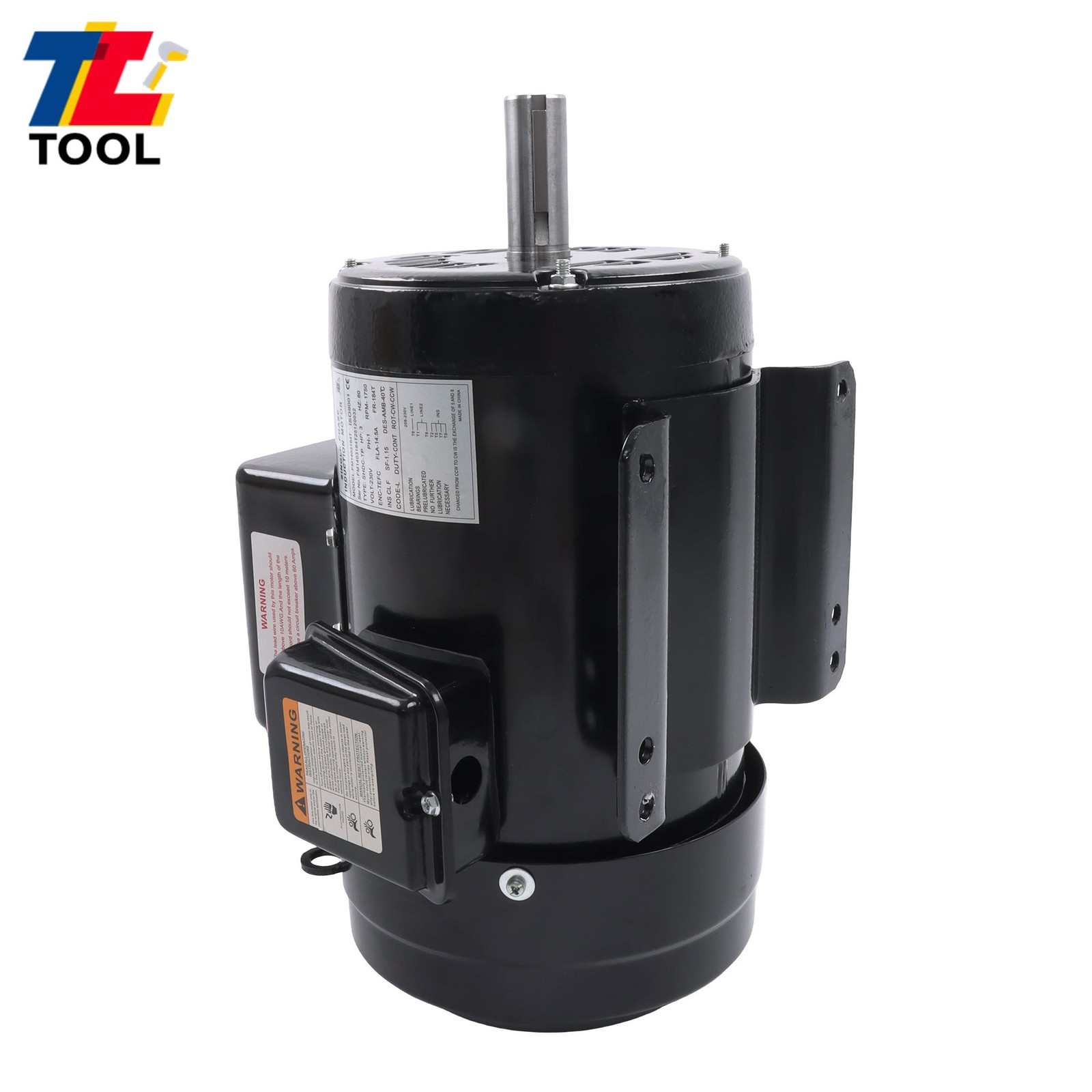 Farm Duty 3HP Motor 1800 RPM TEFC 184T 1 Phase 208/230V 60Hz Reversible