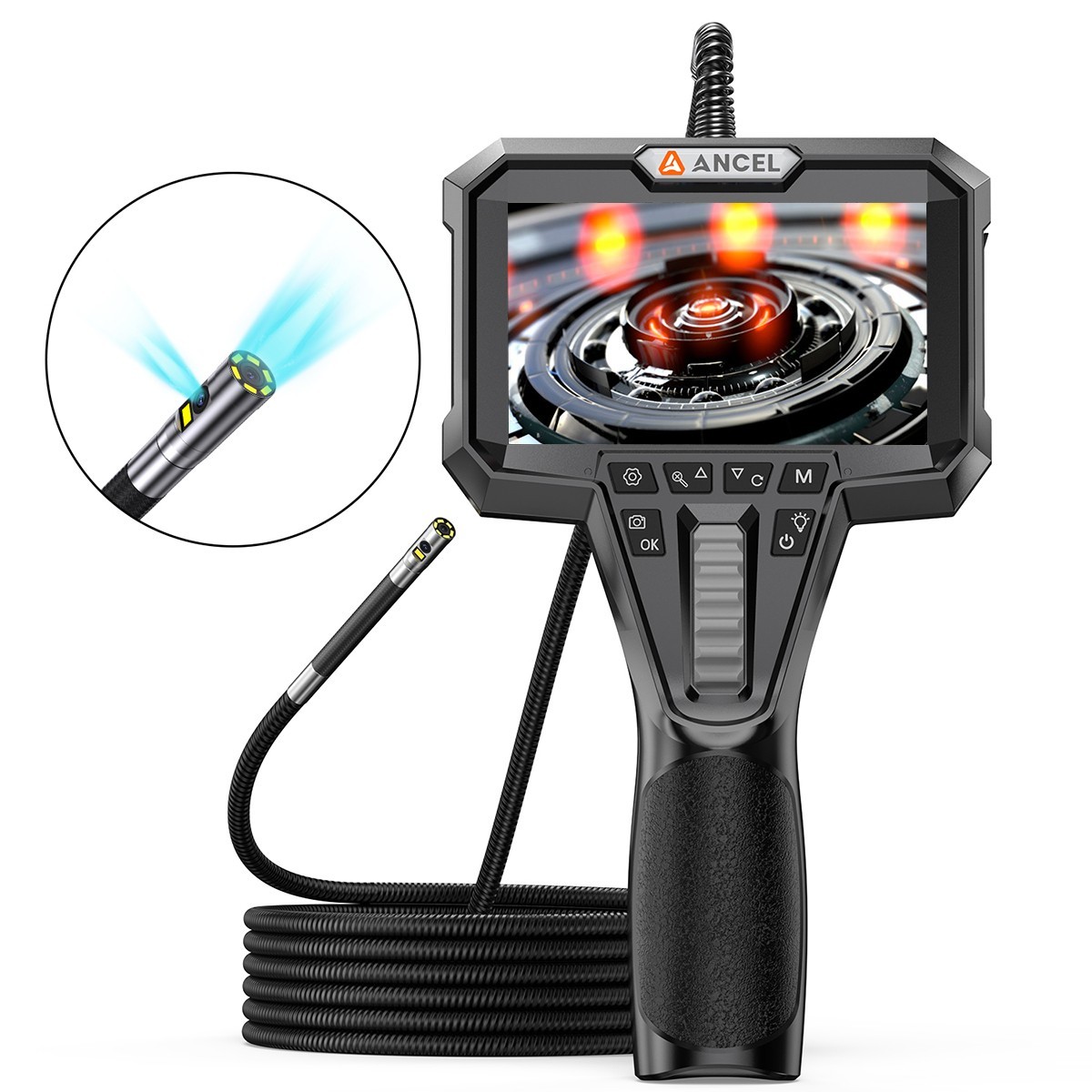 Ancel AN302 Bidirectional Articulated Endoscope 32GB Card 6.5MM Snake Camera