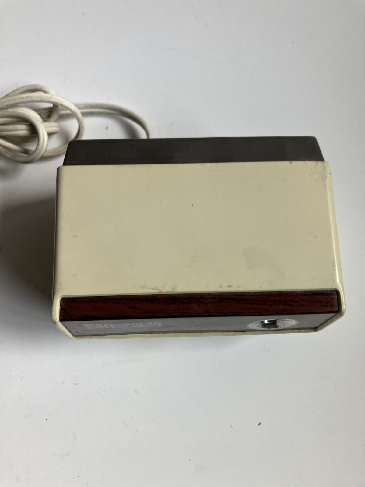 VTG Panasonic KP-110 Auto-Stop Electric Pencil Sharpener Japan Woodgrain WORKS