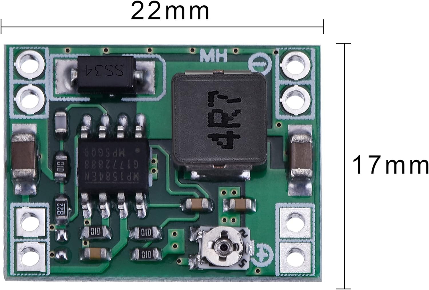 Mini MP1584EN DC-DC Buck Converter Adjustable Module 24V to 12V 9V 5V 3V 6 Pack