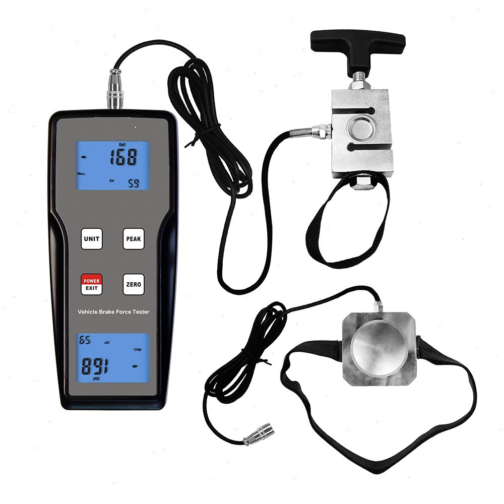 Handbrake Force Tester Gauge Meter with Accuracy ±0.5%FS ±1 Digit Unit kgf N Lbf