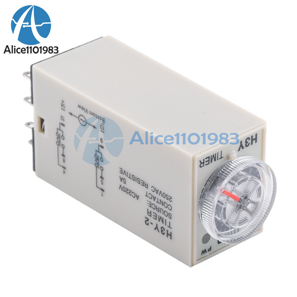H3Y-2 220VAC 8P 0-30 Minutes Timing Delay Range DPDT Relay Timer