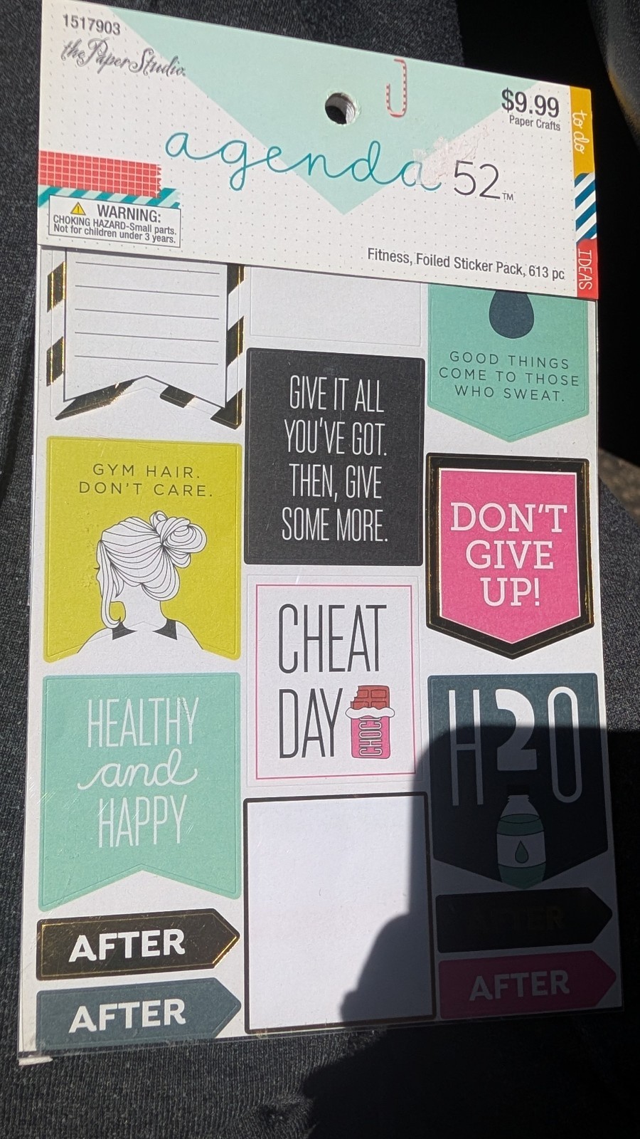 Agenda 52 Planner Sticker Books Lot Of 4 Slightly Used Fitness, Everyday Phrases