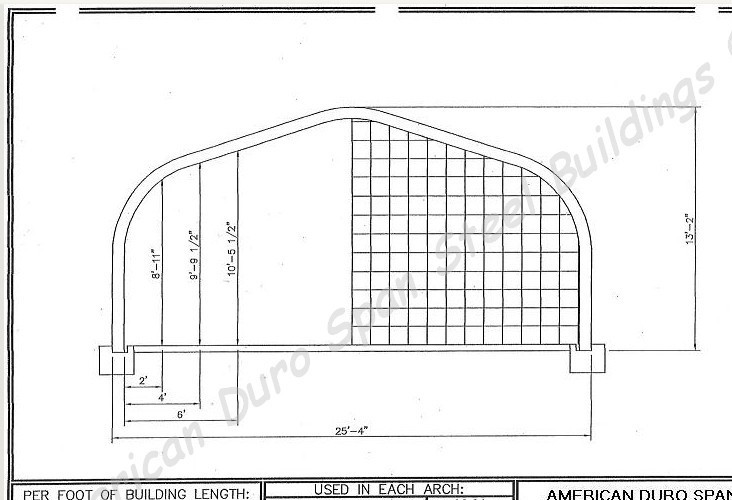 25x30x13 DuroSPAN Steel Garage Shop DIY Building Kit Open Ends